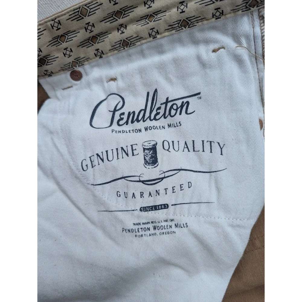 Pendleton Tan Workwear Pants Mens 40x32 Western Chino Canvas Cotton‎